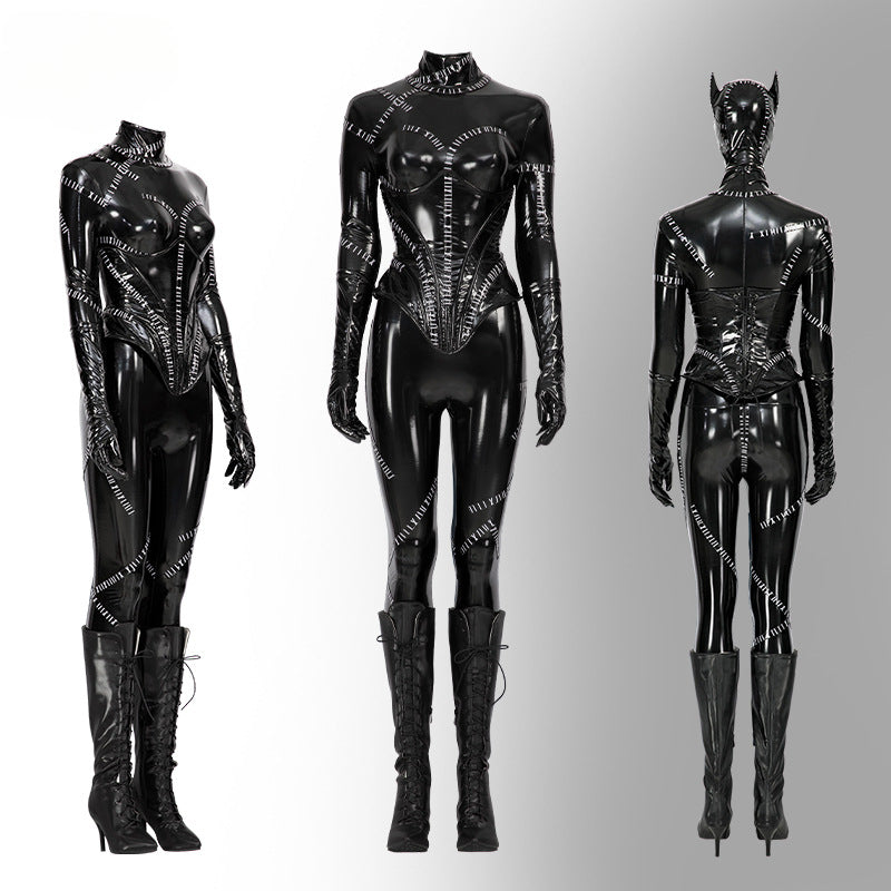 Costume d'Halloween Catwoman Batman Black Cos Comic Show en stock Shadow