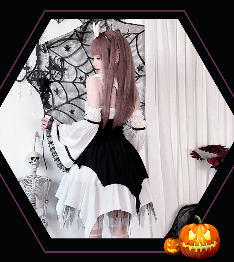 European and American Dark Goth Harajuku Y2g Punk Subculture Lolita Dress Halloween Costume Cos Maid Costume