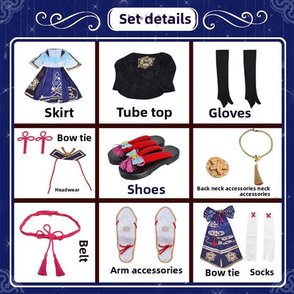 Genshin Impact Cos Vêtements Dieu Lihua Cos Costume Ensemble Complet Aigrette Princesse Cosplay Anime Vêtements Femme Style C Vêtements 
