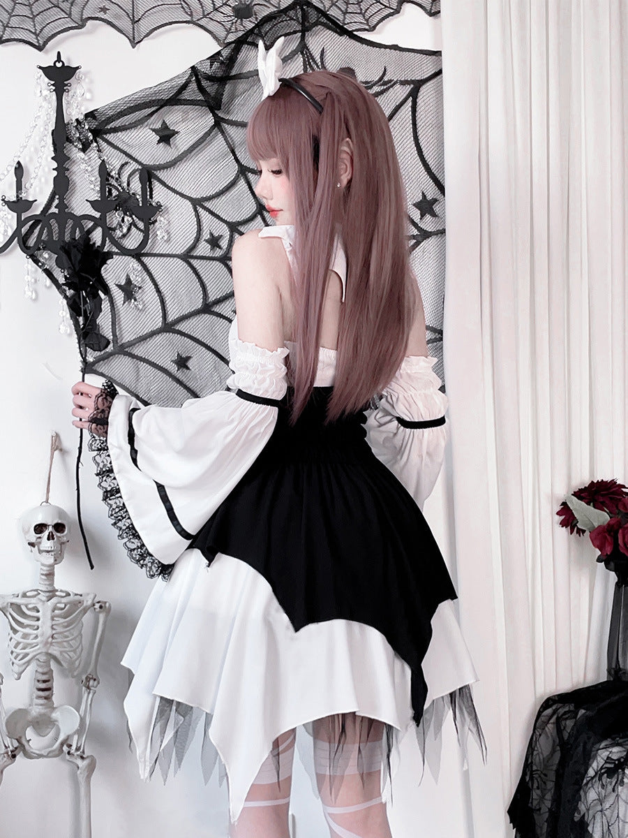 European and American Dark Goth Harajuku Y2g Punk Subculture Lolita Dress Halloween Costume Cos Maid Costume