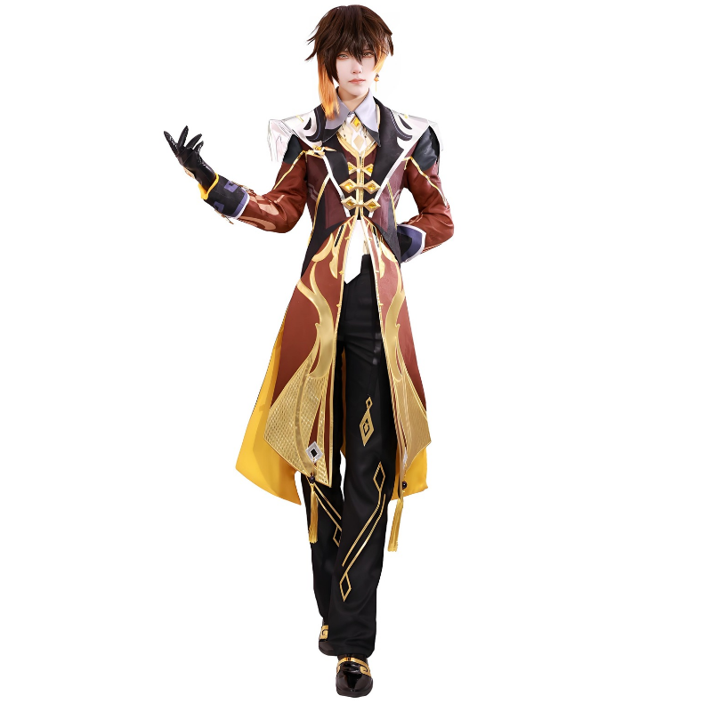 Genshin Impact Cosplay Suit Zhongli Cos Full Set of King Rock Emperor Zhong Liyan Emperor Board Game Set