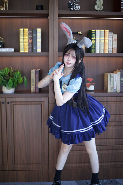 Halloween Zootopia Judy Rabbit Nick Fox COS Children Adult Parent-Child Set Performance Costume