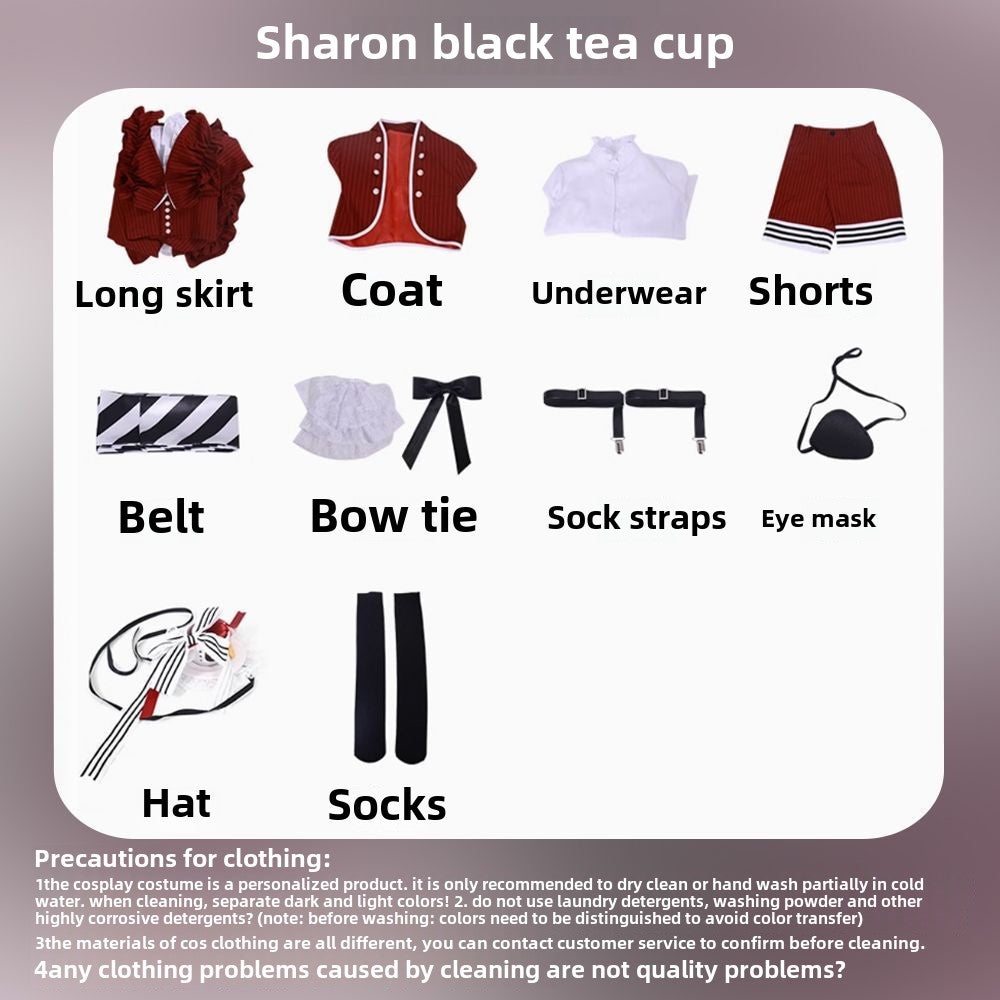 Black Butler Charles Black Tea Cup Cosplay Costume Black Tea Cup Charles Master Saibass Cos Costume