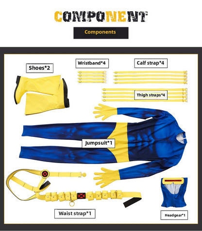 Costume Marvel X-Men X-Men97 Laser Eye Cos, combinaison complète, collants, vêtements de cosplay 