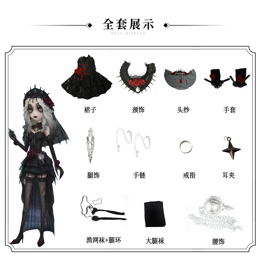 Identity V Cosplay Costume Game Anime Outfit Patient Star Psychology Doctor Long Night Cosplay Full Set