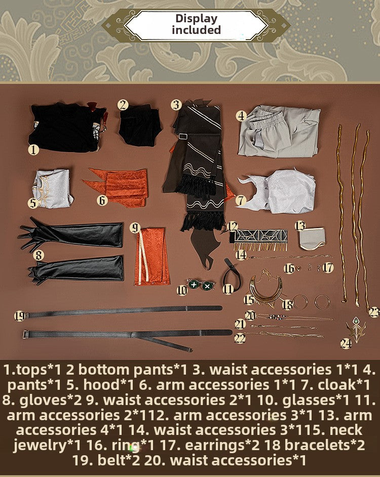 Costume de cosplay d'Identity V, costume de jeu de cosplay du mercenaire Naib Sabeeda Fantasy World 