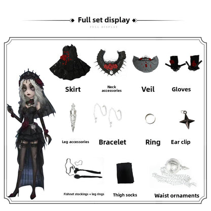 Identity V Cosplay Costume Game Anime Outfit Patient Star Psychology Doctor Long Night Cosplay Full Set