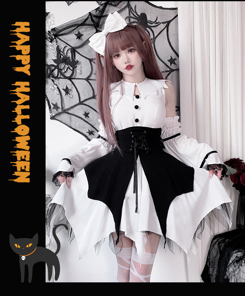 European and American Dark Goth Harajuku Y2g Punk Subculture Lolita Dress Halloween Costume Cos Maid Costume