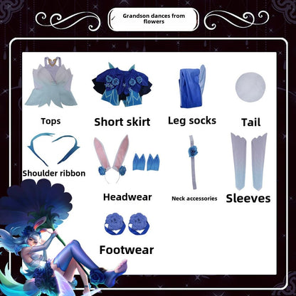 King Glory Grandchild Flower Dance Cosplay Game Clothes Sun Flower Dance Girl Cos Costume