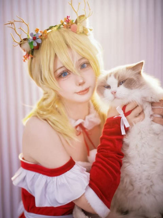 Pure Desire Velvet Maid Christmas Costume Plus Size Maid Costume Cosplay Performance Anime Costume