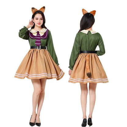 Halloween Zootopia Judy Rabbit Nick Fox COS Children Adult Parent-Child Set Performance Costume