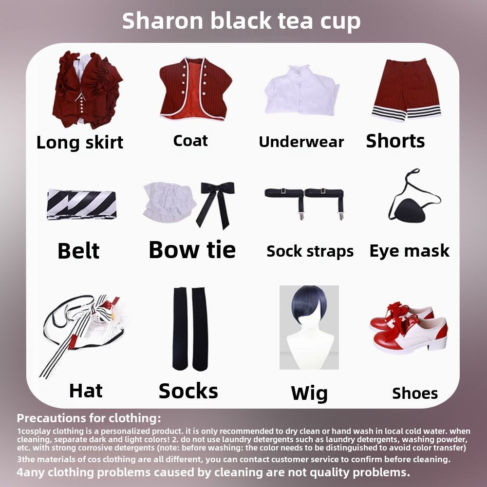 Black Butler Charles Black Tea Cup Cosplay Costume Black Tea Cup Charles Master Saibass Cos Costume