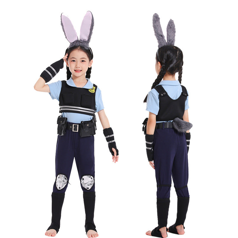 Halloween Zootopia Judy Rabbit Nick Fox COS Children Adult Parent-Child Set Performance Costume