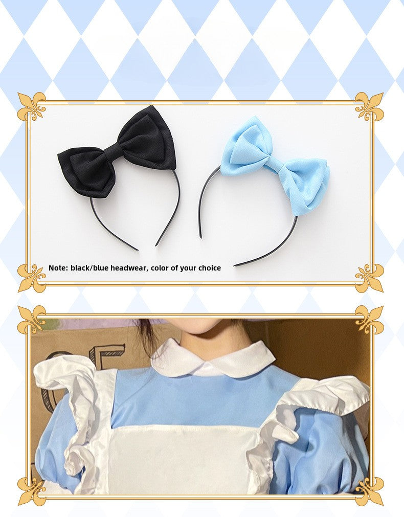 Princess Alice on the Run Blue Dress Maid Costume Maid Ware Halloween Costume French Cute Youth-Looking