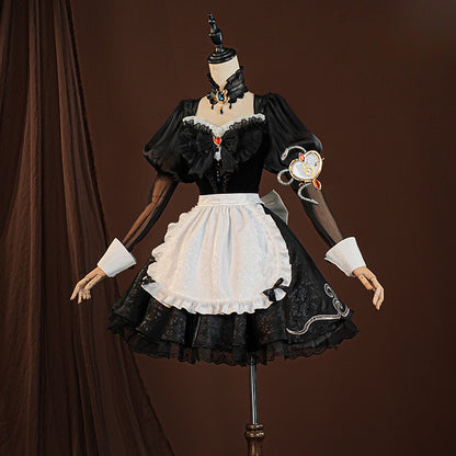 Costume de sorcière aux cheveux cramoisis et prêtre du diable Identity V 