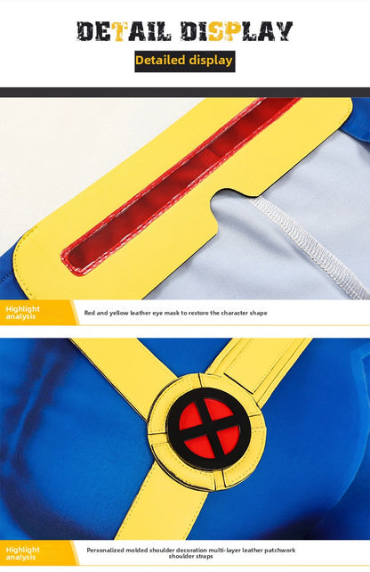 Costume Marvel X-Men X-Men97 Laser Eye Cos, combinaison complète, collants, vêtements de cosplay 