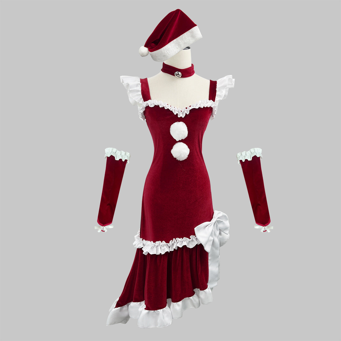Product Bodycon Christmas Dress French Style Dress Christmas Cosplay Costume Plus Size Christmas