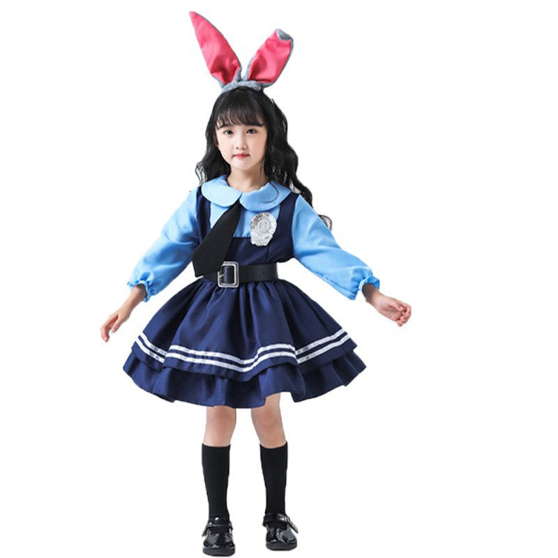 Halloween Zootopia Judy Rabbit Nick Fox COS Children Adult Parent-Child Set Performance Costume