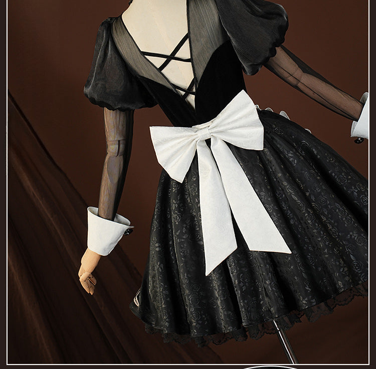 Costume de sorcière aux cheveux cramoisis et prêtre du diable Identity V 