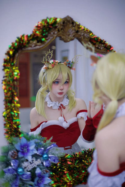 Pure Desire Velvet Maid Christmas Costume Plus Size Maid Costume Cosplay Performance Anime Costume