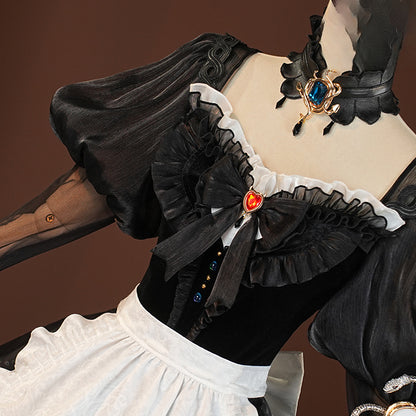 Costume de sorcière aux cheveux cramoisis et prêtre du diable Identity V 