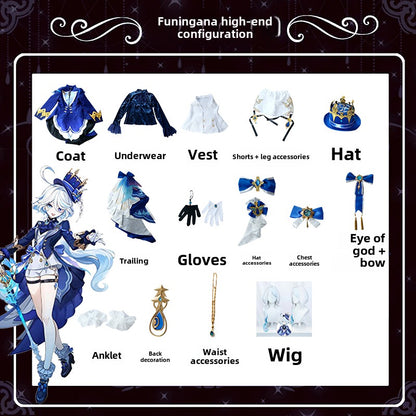 Costume de cosplay Genshin Impact Fontaine Hydro Archon Funina, ensemble complet Varka 