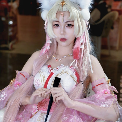 Cosplaycos, vêtements de style ancien, peau rouge, jeu de style ancien, pompon 