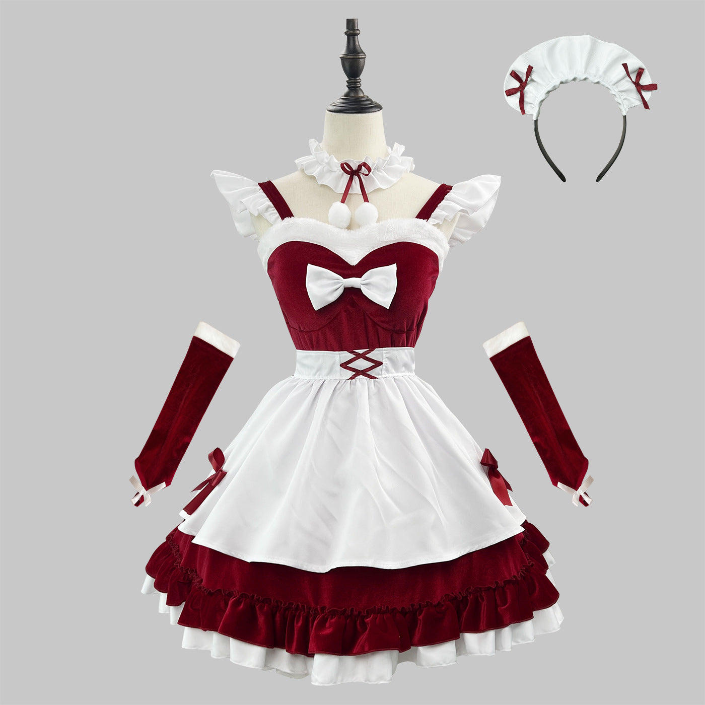 Pure Desire Velvet Maid Christmas Costume Plus Size Maid Costume Cosplay Performance Anime Costume