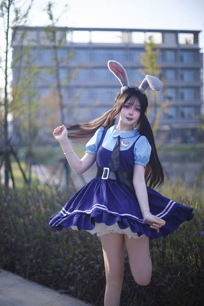 Halloween Zootopia Judy Rabbit Nick Fox COS Children Adult Parent-Child Set Performance Costume