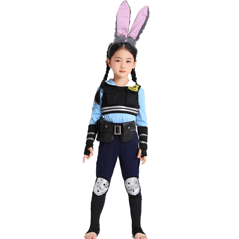 Halloween Zootopia Judy Rabbit Nick Fox COS Children Adult Parent-Child Set Performance Costume