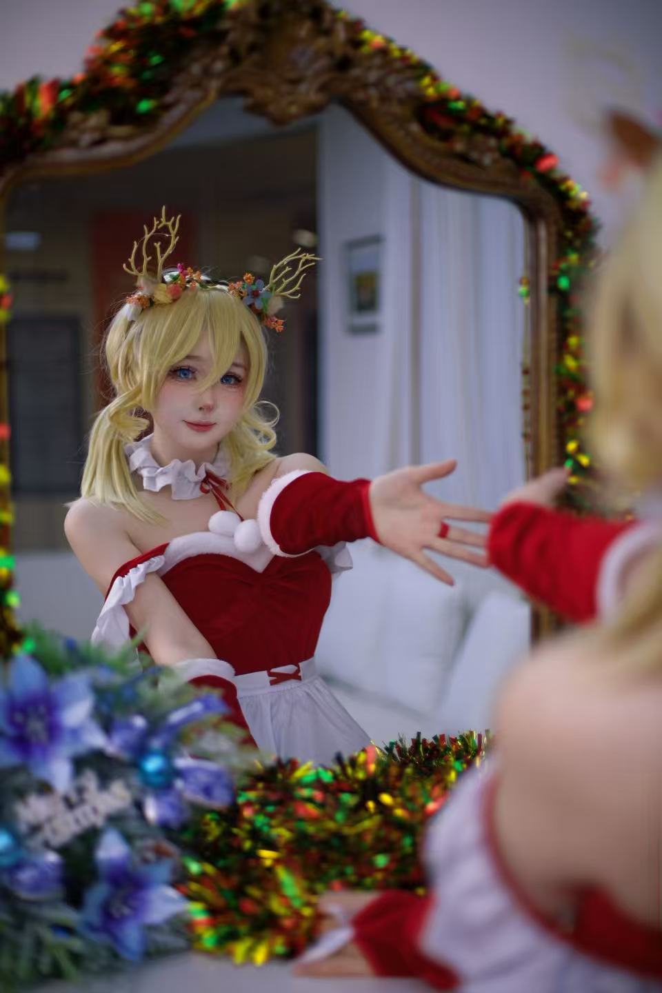 Pure Desire Velvet Maid Christmas Costume Plus Size Maid Costume Cosplay Performance Anime Costume