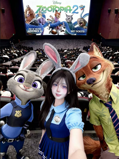 Halloween Zootopia Judy Rabbit Nick Fox COS Children Adult Parent-Child Set Performance Costume