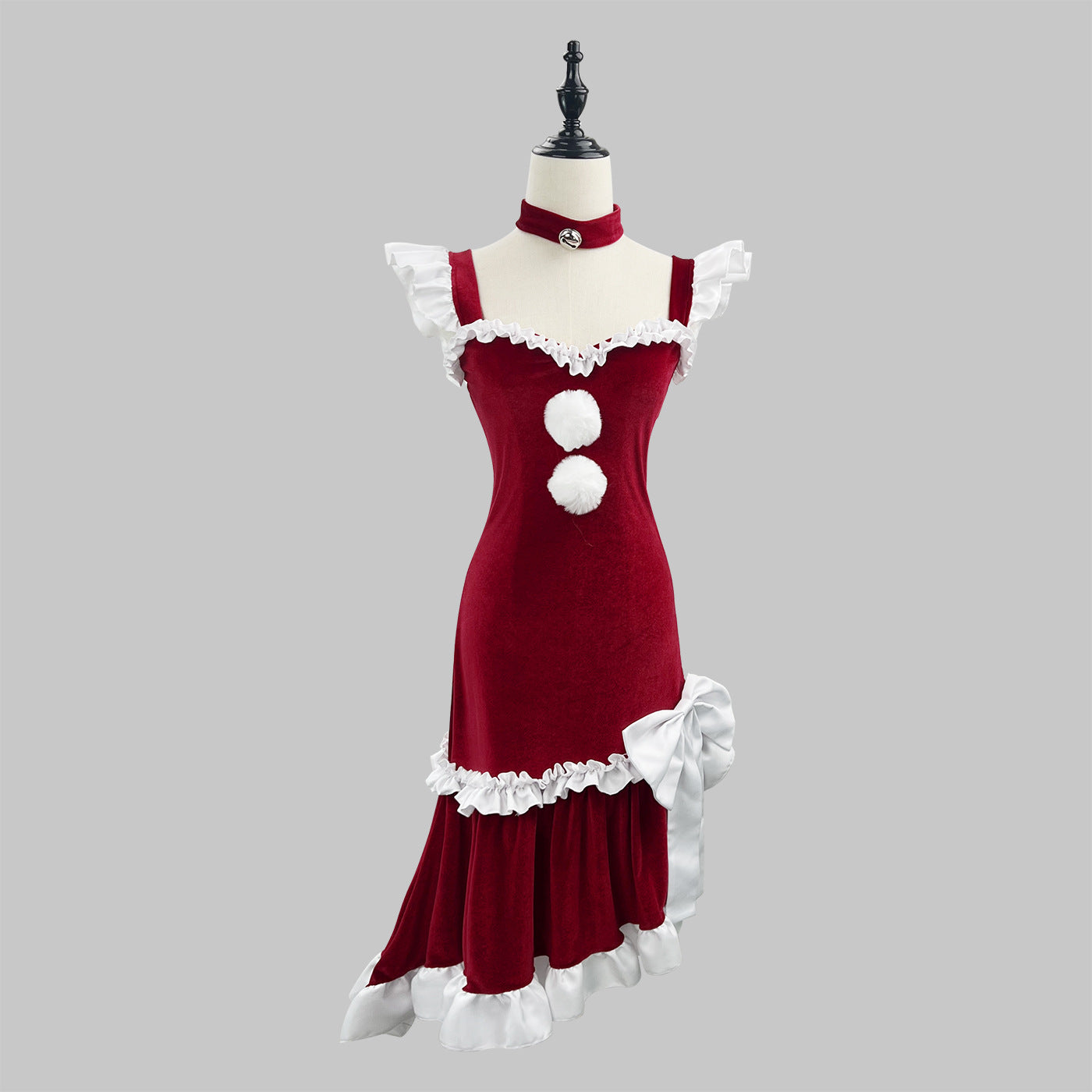 Product Bodycon Christmas Dress French Style Dress Christmas Cosplay Costume Plus Size Christmas