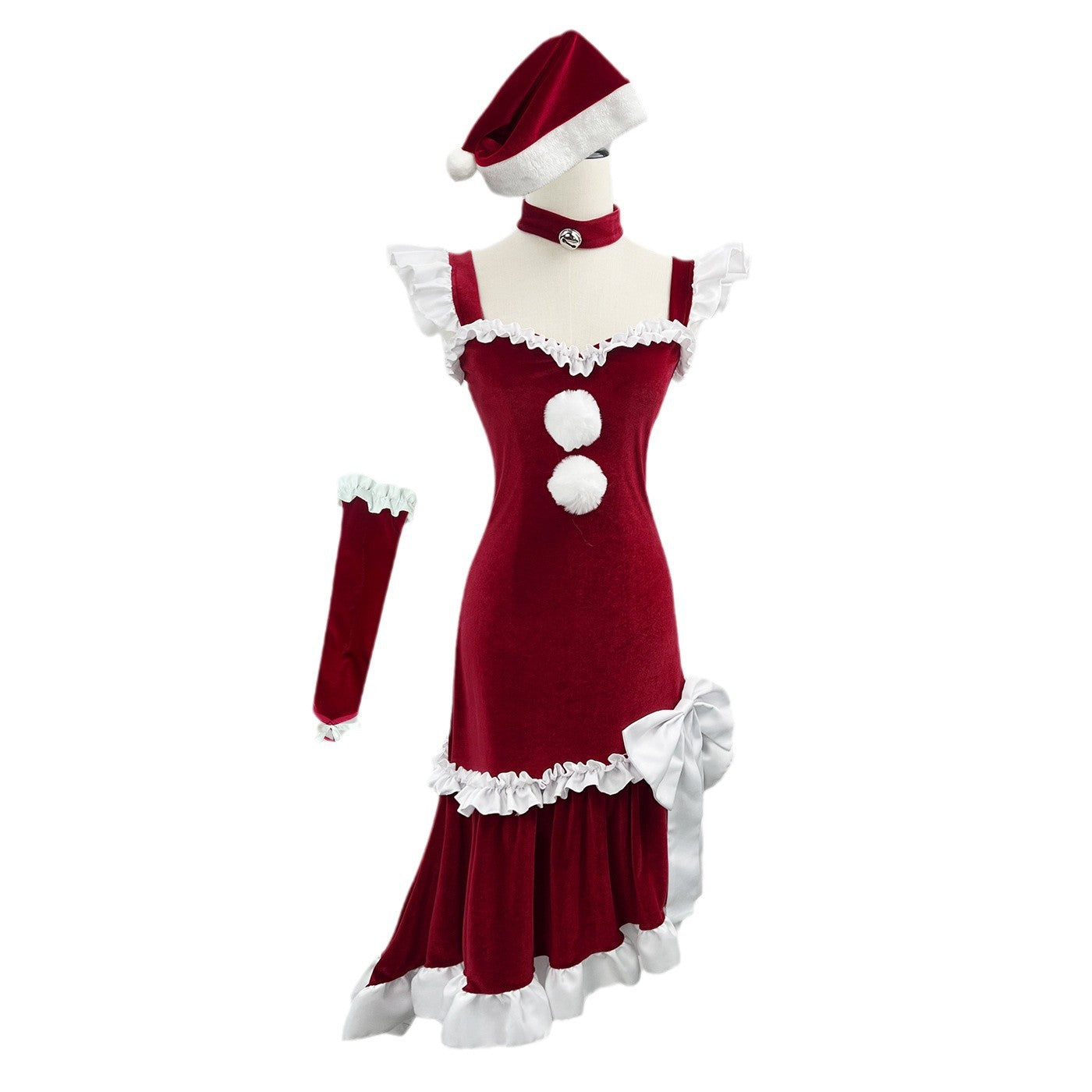 Product Bodycon Christmas Dress French Style Dress Christmas Cosplay Costume Plus Size Christmas