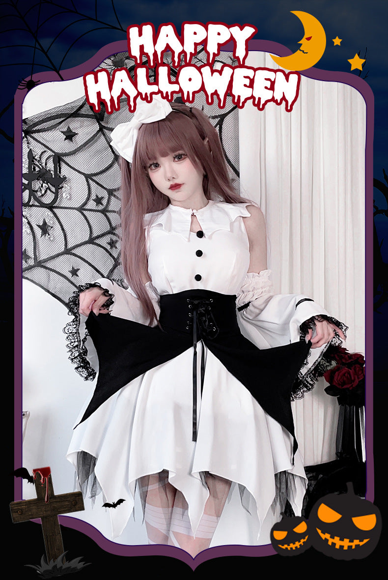 European and American Dark Goth Harajuku Y2g Punk Subculture Lolita Dress Halloween Costume Cos Maid Costume