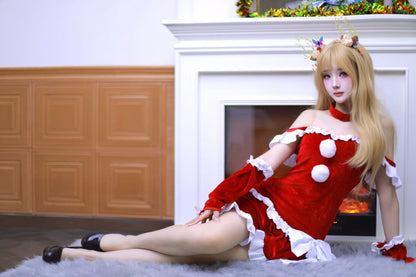 Product Bodycon Christmas Dress French Style Dress Christmas Cosplay Costume Plus Size Christmas