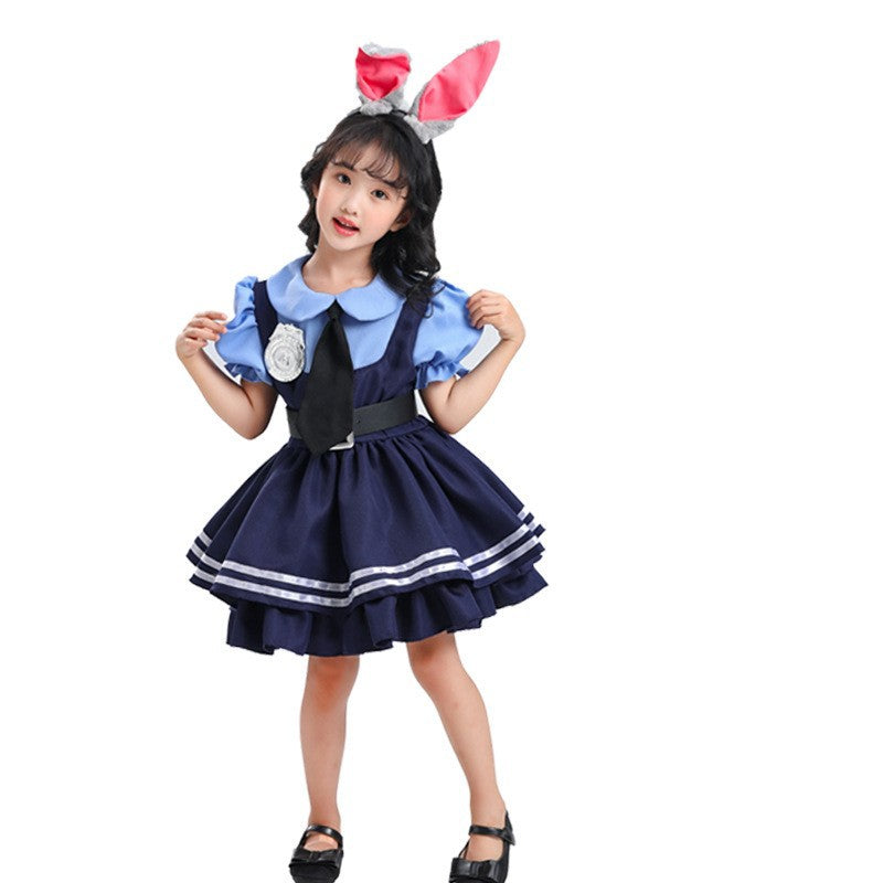 Halloween Zootopia Judy Rabbit Nick Fox COS Children Adult Parent-Child Set Performance Costume