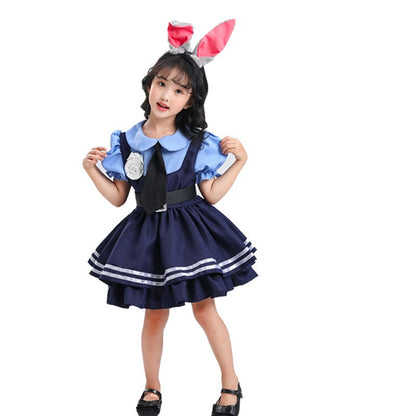 Halloween Zootopia Judy Rabbit Nick Fox COS Children Adult Parent-Child Set Performance Costume