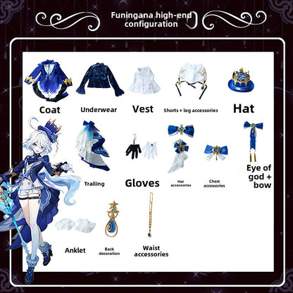 Costume de cosplay Genshin Impact Fontaine Hydro Archon Funina, ensemble complet Varka 