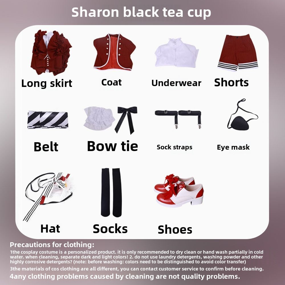 Black Butler Charles Black Tea Cup Cosplay Costume Black Tea Cup Charles Master Saibass Cos Costume